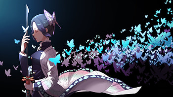 Shinobu Kochou Butterflies Demon Slayer Kimetsu no Yaiba HD wallpaper