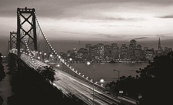 San Francisco Skyline, Travels, Black and white, Landmark HD wallpaper