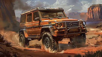 Desert Dominance: Mercedes-Benz G-Class, Mercedes-Benz G-Class, Mercedes-Benz, off-road vehicle, desert landscape HD wallpaper