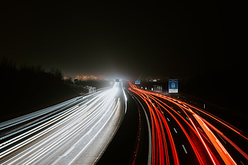Lights, Dark, Road, Long Exposure, Highway HD wallpaper
