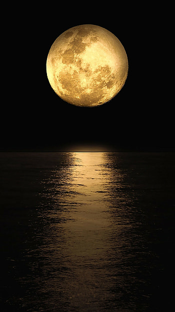 Moonlight enchantment, Nighttime allure, Radiant glow, Serene ambiance HD phone wallpaper