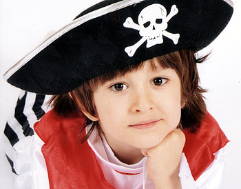 Little pirate, sweet, baby, pirate, little HD wallpaper