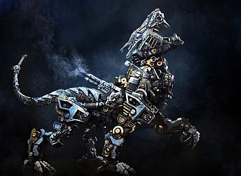 Fantasy, Animal, Robot, Cyborg, Iron HD wallpaper