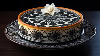 Artistic Cheesecake Design, AI Art, food, cheesecake HD wallpaper
