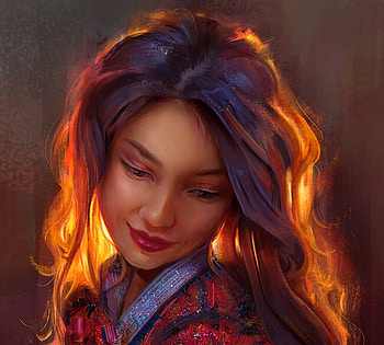 Mulan, mandy jurgens, kimono, asian, fantasy, face, gorgeous, frumusete, superb, red HD wallpaper
