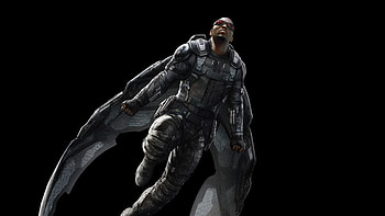 Falcon, Sam Wilson, marvel comics, superhero, dark HD wallpaper