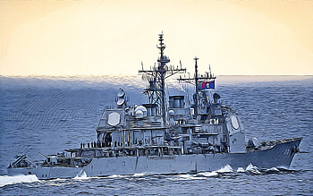 USS Anzio, , vector art, CG-68, guided-missile cruisers, United States Navy, US army, abstract ships, battleship, US Navy, Ticonderoga-class, USS Anzio CG-68 HD wallpaper