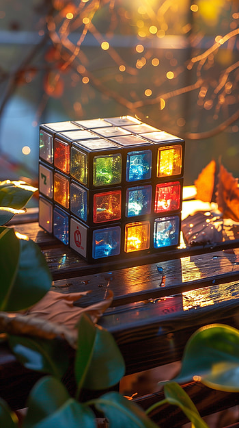 Rubik's Cube Glow - Enigmatic Puzzle HD phone wallpaper