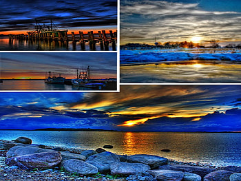 The Blues, sunsets, clouds, sky, nature, ocean HD wallpaper