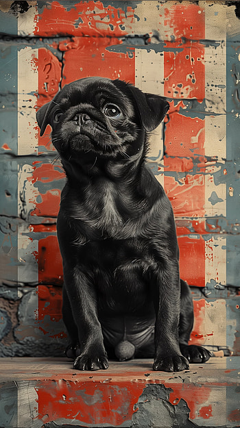 Pug Dog Vintage, dog HD phone wallpaper