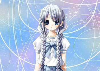 School Girl, blue, long tresses, anime, innocent, uniform HD wallpaper