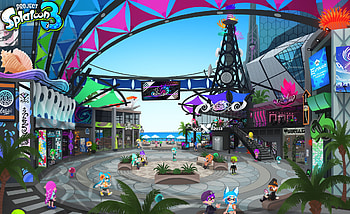 Inkopolis, Splatoon 3 HD wallpaper