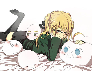 Ukko, cute, girl, long hair, blonde HD wallpaper