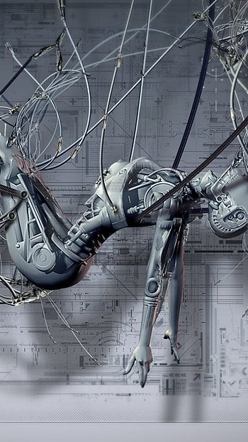 Assemblage, Broken Robot Art HD phone wallpaper