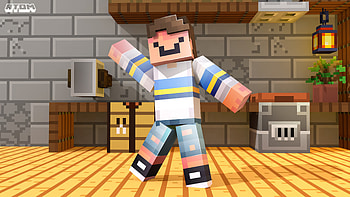 Minecraft Walk HD wallpaper