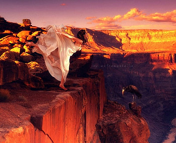 DANCE ON GRAND CANYON, sunshine, grand canyon, balerina, nature, beauty HD wallpaper