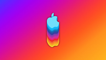 Apple's logo, material art, abstract HD wallpaper