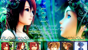 sora kairi, sora, of, love, kairi HD wallpaper