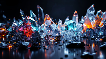 Prismatic Crystal Garden - Ultra, crystal, gemstone, quartz HD wallpaper