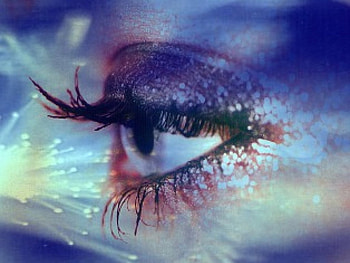 eye shattering, sparks, eye, 3d HD wallpaper