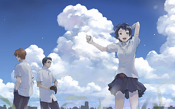 Kosuke, Makoto and Chiaki, The Girl Who Leapt Through Time HD wallpaper