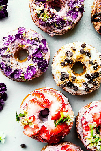 Baked vegan donuts, Dessert-style, Plant-based treat, Guilt- indulgence HD phone wallpaper
