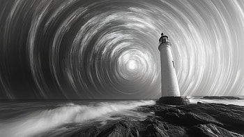 Stunning Black & White Lighthouse, lighthouse, Black & White HD wallpaper