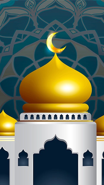 Ramadan, Beautiful, Golden Mosque HD phone wallpaper