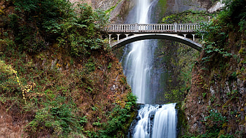 Landscape, Bridges, Waterfalls HD wallpaper