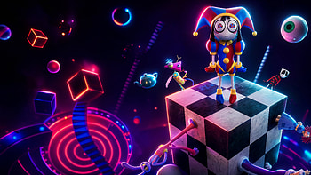 The Amazing Digital Circus — Neon Carnival, Jester HD wallpaper