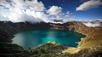 Lake, lakes, sky, nature, mountains HD wallpaper