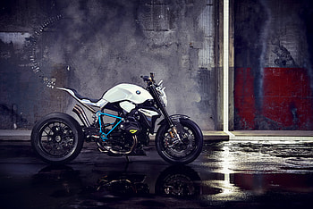 BMW concept Roadster, bike, basement HD wallpaper