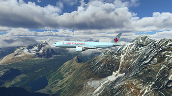 Air Canada Boeing 777, Xbox Series S, Microsoft Flight Simulator HD wallpaper