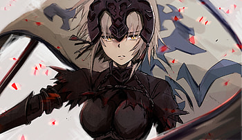 Jeanne d'Arc Alter, Fate/Stay Night, anime girl, art HD wallpaper