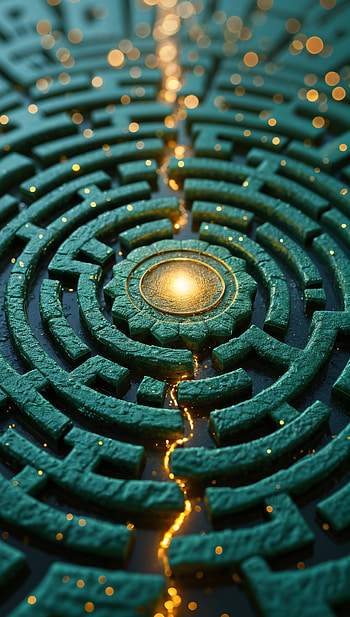 Maze of Mystical Light, mystical, glow HD phone wallpaper