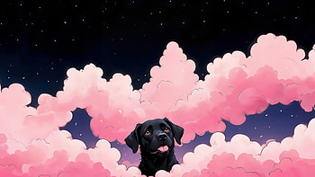 Dog In Pink World, dog, pink, artist, artwork, digital-art HD wallpaper