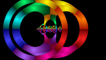 Ring segments, background, rings, black, abstract, cg, color, , MBF HD wallpaper