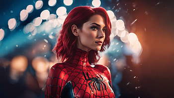 Spiderwoman Deviation, spider-woman, superheroes, artwork, art, digital-art, ai, deviantart HD wallpaper