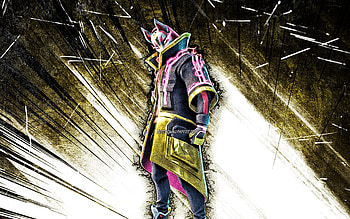 Drift Challenges, grunge art, Fortnite Battle Royale, Fortnite characters, green abstract rays, Drift Challenges Skin, Fortnite, Drift Challenges Fortnite HD wallpaper