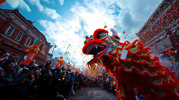 Asian new year parade, parade, New Year, asian HD wallpaper