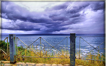 Storm on Sea, sea, clouds, storm HD wallpaper