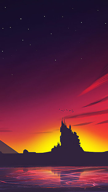 Breathtaking sunset, Nature's spectacle, Horizon, Tranquility HD phone wallpaper