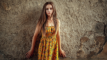 Long Hair Blonde Girl Yellow Dress , blonde, girls, model, yellow-dress HD wallpaper