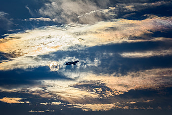 Nature, Sky, Clouds, Flight, Outlines, Plane, Airplane HD wallpaper