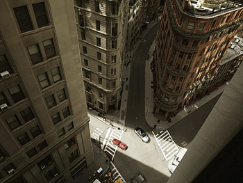 City streets, buildings, streets, sky view, city HD wallpaper