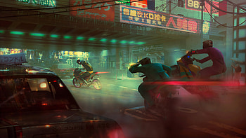 Underpass Bike Chasing , bike, artist, artwork, digital-art, artstation HD wallpaper
