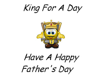 Father's Day Smiley, chair, crown, smiley, king HD wallpaper
