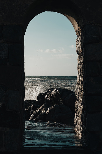 Nature, Sea, Waves, Splash, Arch HD phone wallpaper