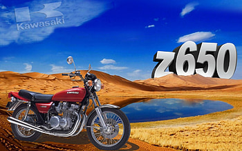 Kawasaki, z650, candy red, four stroke HD wallpaper