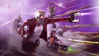 Guardians Of The Galaxy Fan Made, star-lord, groot, drax-the-destroyer, rocket-raccoon, gamora, guardians-of-the-galaxy, artist, artwork, digital-art, superheroes HD wallpaper